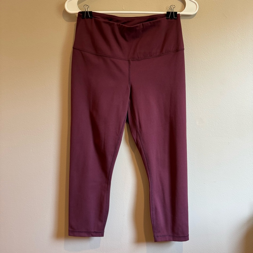 Women Yogalicious Burgundy Mid-calf Leggings